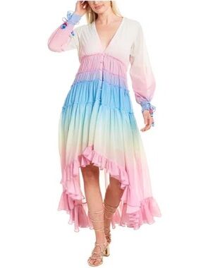 Rococo Sand Ciel Rainbow Ombre Maxi Dress
